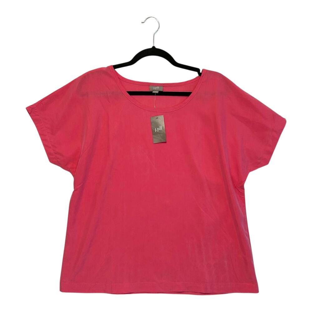J. Jill Short Sleeve Top NWT Women's Sz M Persimmon Modal Soft Girl Barbiecore